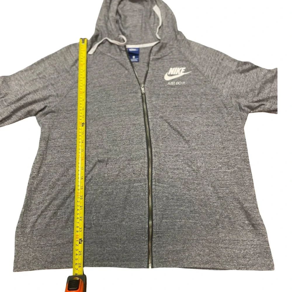 Nike Mens‎ Just Do It Full Zip Hoodie Heather Grey Sportswear Sweatshirt 1X